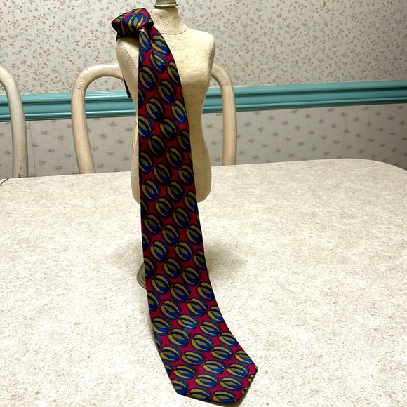 VINTAGE MENS 100% PATTERN TIE BY TULI BY NATAN BRACH MADE IN THE USA - Picture 3 of 5